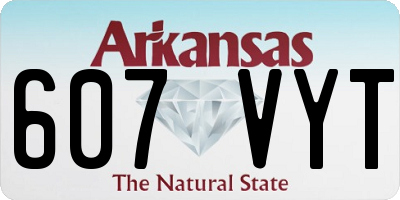 AR license plate 607VYT