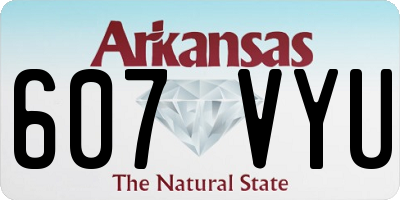 AR license plate 607VYU