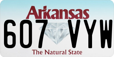 AR license plate 607VYW