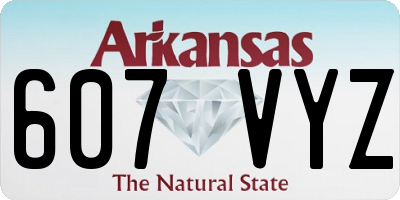 AR license plate 607VYZ