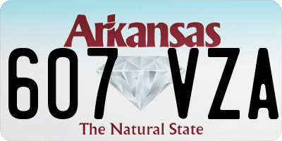 AR license plate 607VZA