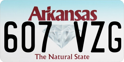 AR license plate 607VZG