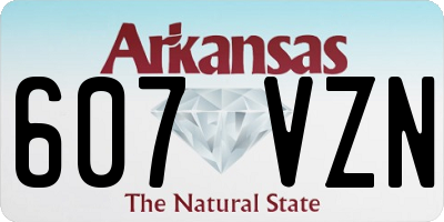 AR license plate 607VZN
