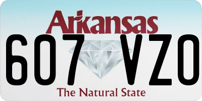 AR license plate 607VZO
