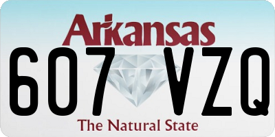 AR license plate 607VZQ