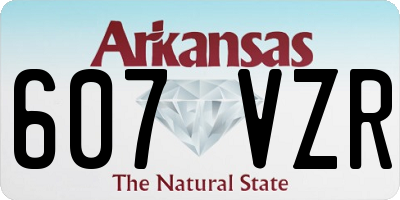 AR license plate 607VZR