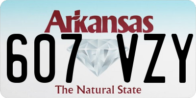 AR license plate 607VZY