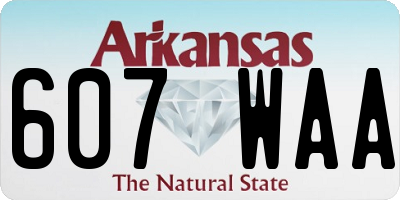 AR license plate 607WAA