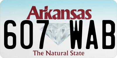 AR license plate 607WAB