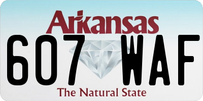 AR license plate 607WAF