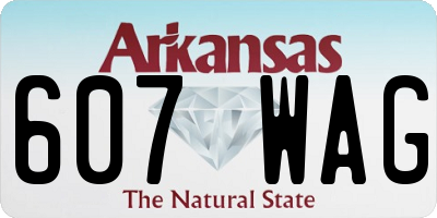 AR license plate 607WAG