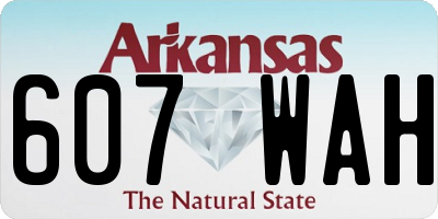 AR license plate 607WAH
