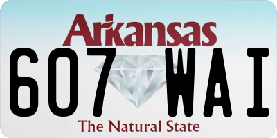 AR license plate 607WAI