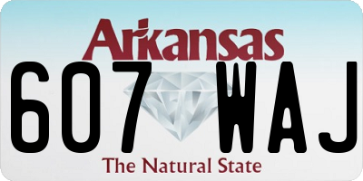 AR license plate 607WAJ