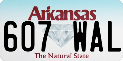 AR license plate 607WAL