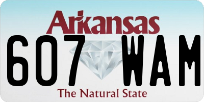 AR license plate 607WAM