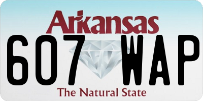 AR license plate 607WAP