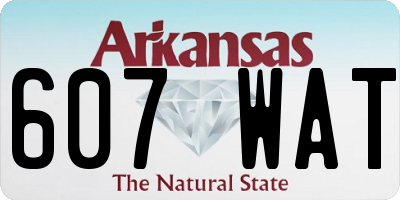 AR license plate 607WAT