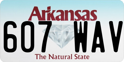 AR license plate 607WAV