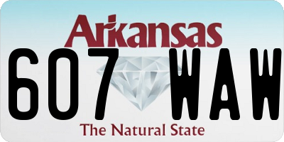 AR license plate 607WAW
