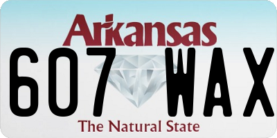 AR license plate 607WAX