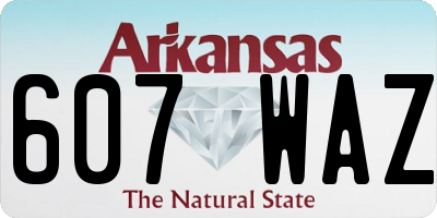 AR license plate 607WAZ