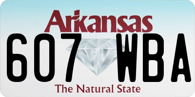 AR license plate 607WBA