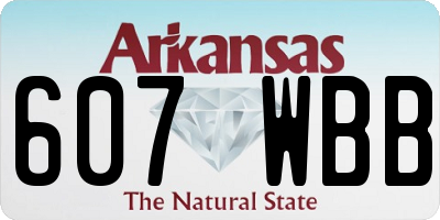 AR license plate 607WBB