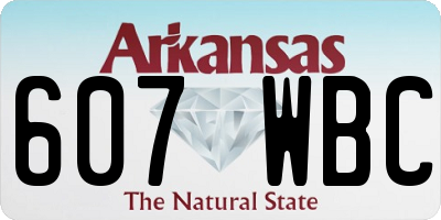 AR license plate 607WBC