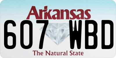 AR license plate 607WBD