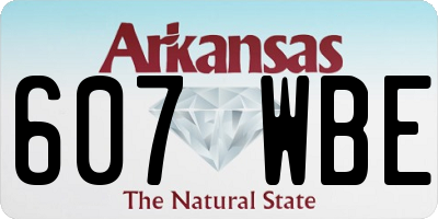 AR license plate 607WBE