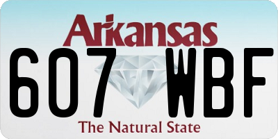 AR license plate 607WBF