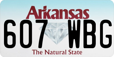 AR license plate 607WBG