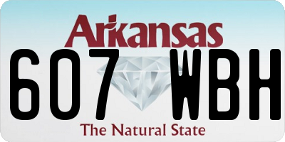 AR license plate 607WBH