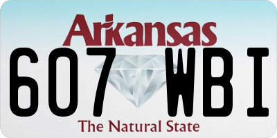 AR license plate 607WBI