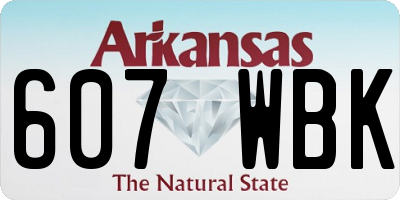 AR license plate 607WBK