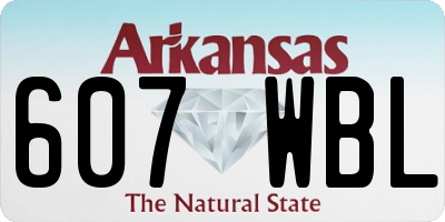 AR license plate 607WBL