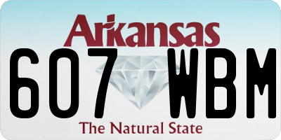 AR license plate 607WBM
