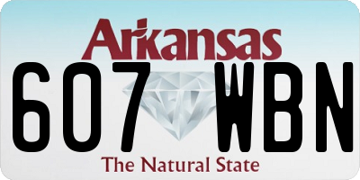 AR license plate 607WBN