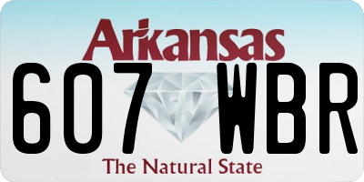 AR license plate 607WBR