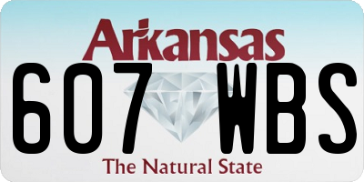 AR license plate 607WBS