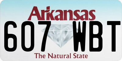 AR license plate 607WBT