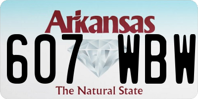 AR license plate 607WBW