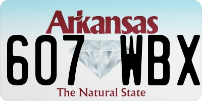 AR license plate 607WBX