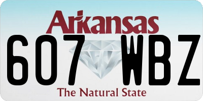 AR license plate 607WBZ