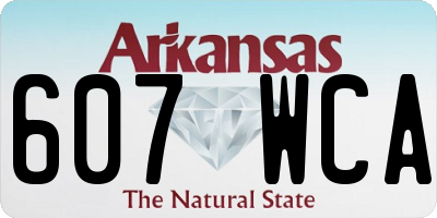 AR license plate 607WCA