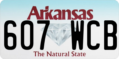 AR license plate 607WCB
