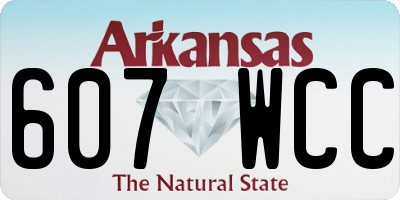 AR license plate 607WCC