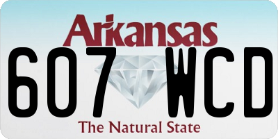 AR license plate 607WCD