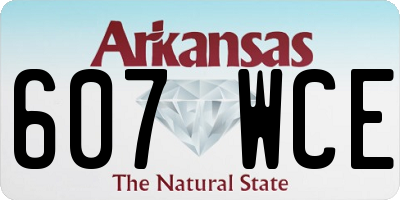 AR license plate 607WCE
